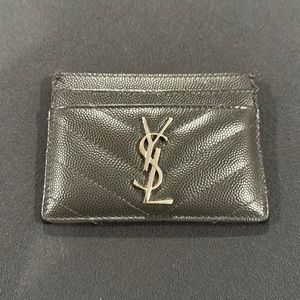 Yves Saint Laurent Quilted Leather Card Holder